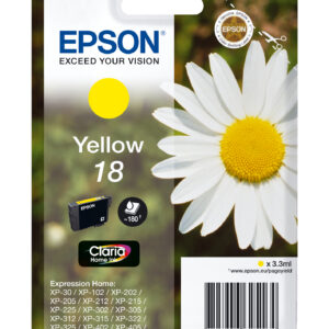 Tinteiro EPSON Serie 18 Amarelo XP-102/205/305/405 - C13T18044012