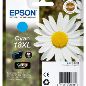 Tinteiro EPSON Serie 18XL Cyan XP-102/205/305/405 - C13T18124012