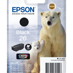 Tinteiro Serie 26 XP-600/700/800 - C13T26014012 (Preto) - EPSON
