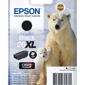 Tinteiro EPSON Preto Serie 26XL XP-600/700/800 - C13T26214012