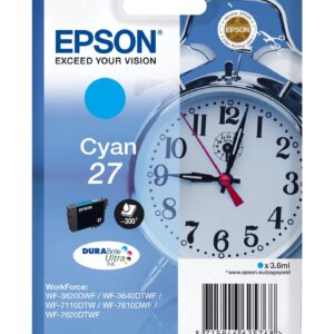 Tinteiro Serie 27 WF-3xxx/WF-7xxx - C13T27024012 (Azul) - EPSON