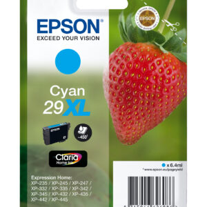 Tinteiro EPSON Serie 29XL Cyan XP-235/332/335/432/435 - C13T29924012