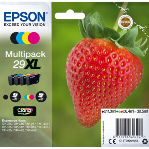 Pack 4x Tinteiros Serie 29XL XP-235/332/335/432/435 - C13T29964012 - EPSON
