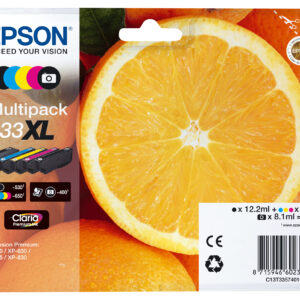 Pack 5x Tinteiros 33XL XP-530/630/635/830 - EPSON Multipack