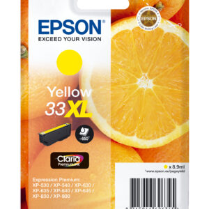 Tinteiro Serie 33XL XP-530/630/635/830 - C13T33644012 (Amarelo) - EPSON