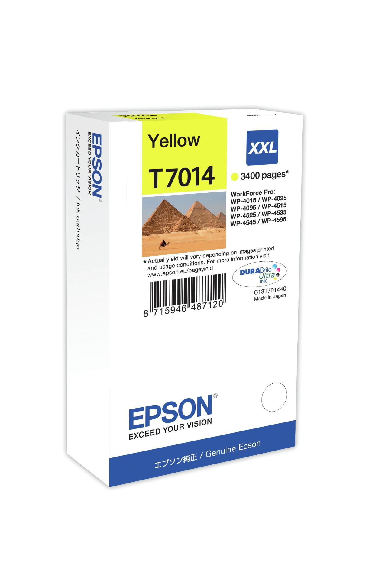 Tinteiro EPSON Amarelo Cap. extra WP-4000/4500 - C13T7014400