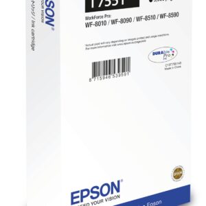 Tinteiro EPSON Preto XL 5000p WF-8xxx C13T755140
