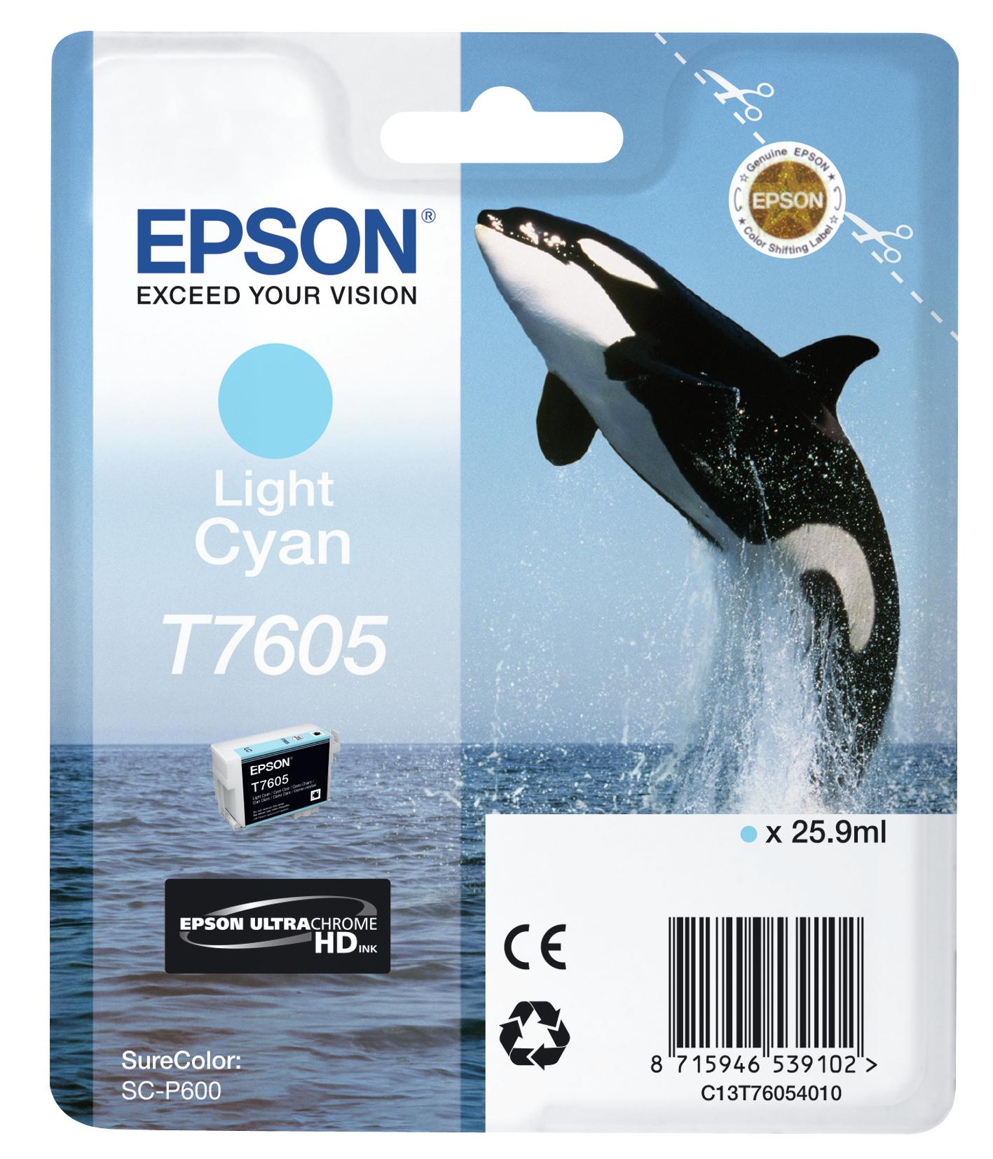 Tinteiro EPSON Cyan Claro SC-P600-C13T76054010