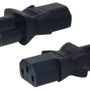 Ficha Alimentação Adaptadora Tripolar Femea (IEC-320-C13) - Macho (IEC-320-C6)