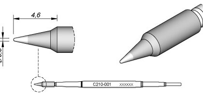 Ponta p/ Ferro Soldar (Ø 0,3mm) - JBC