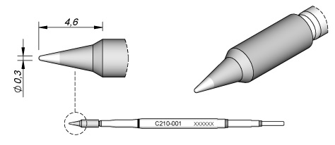 Ponta p/ Ferro Soldar (Ø 0,3mm) - JBC