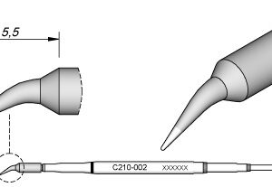 Ponta Curva p/ Ferro Soldar Advanced (Ø 0,2mm) - JBC
