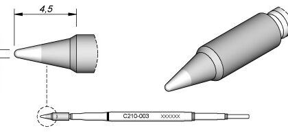 Ponta p/ Ferro Soldar Advanced (Ø 0,6mm) - JBC