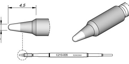 Ponta p/ Ferro Soldar Advanced (Ø 1mm) - JBC