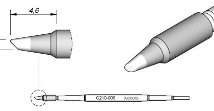 Ponta p/ Ferro Soldar Advanced (Ø1mm) - JBC