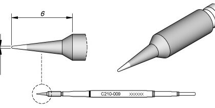 Ponta p/ Ferro Soldar Advanced (6 x 0,2mm) - JBC