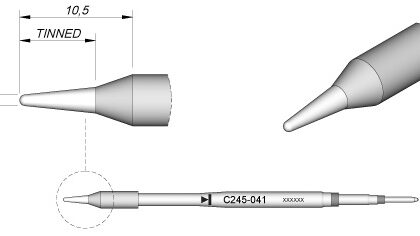 Ponta p/ Utensilio de Mão T245-PA (Ø 1mm) - JBC
