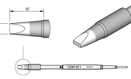 Ponta p/ Ferro Soldar Cinzel Advanced (3,2 x 1,2mm) - JBC