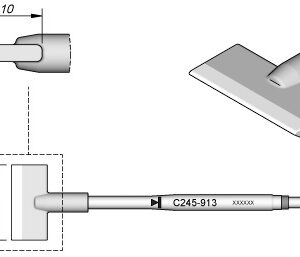 Ponta p/ Utensilio de Mão T245-PA (21 x 2,4mm) - JBC
