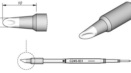 Ponta p/ Utensilio de Mão T245-PA (Ø2,7mm) - JBC