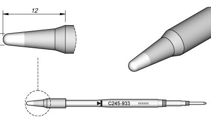 Ponta p/ Utensilio de Mão T245-PA (Ø2,2mm) - JBC