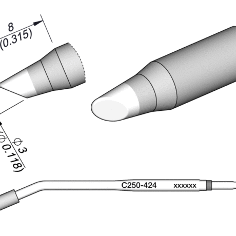 Ponta Bisel Ø3mm p/ AL250 e AP250 - JBC