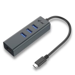 Hub USB C - 3x USB A 3.0 / RJ45 (Cinzento) - I-TEC