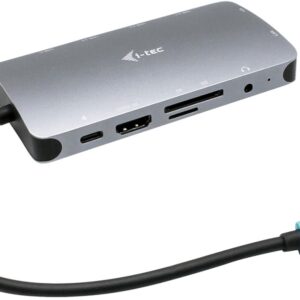 Adaptador USB-C HDMI/VGA c/ LAN + Power Delivery 100W - I-TEC
