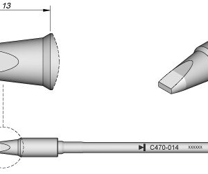 Ponta p/ Utensilio de Mão T470-FA (4 x 1,3mm) - JBC