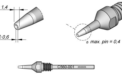 Bico Dessoldar p/ Dessoldador DR560 (Ø 0,6mm) - JBC