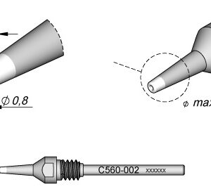 Bico Dessoldar p/ Dessoldador DR560 (Ø 0,8mm) - JBC