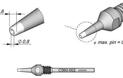 Bico Dessoldar p/ Dessoldador DR560 (Ø 0,8mm) - JBC