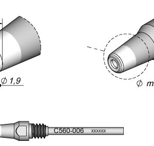Bico Dessoldar p/ Dessoldador DR560 (4,2 x 1,9mm) - JBC
