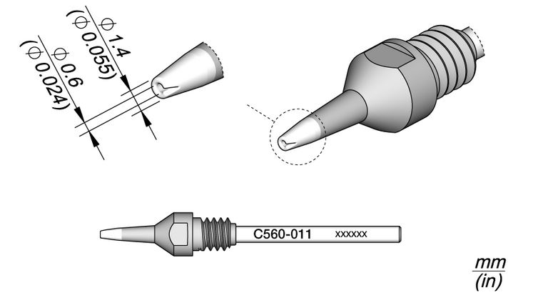 Bico Dessoldar p/ Dessoldador (Ø0,6mm) - JBC