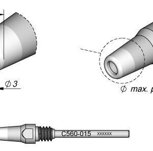 Bico Dessoldar p/ Dessoldador DR560 (5,2 x 3mm) - JBC
