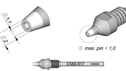 Bico Dessoldar p/ Dessoldador DR560 (Ø 1,1mm) - JBC