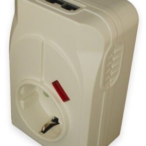 Tomada Protectora Contra Sobrecargas 3500W 16A c/ Fichas Telefone