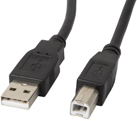 Cabo USB-A Macho - Cabo USB-B 2.0 Preto (5 mts) - LANBERG