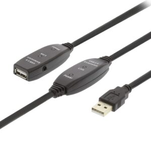 Cabo Extensão c/ Amplificador USB A Macho - USB A Femea (25 mts)