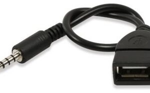 Cabo USB A Femea - Jack 3,5mm 4P Macho (20cm)