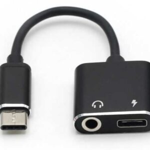 Cabo Adaptador USB C Macho - Jack 3,5mm Femea + USB C F?mea