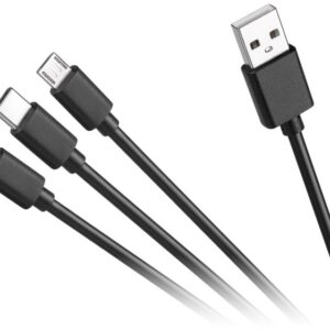 Cabo 3-EM-1 USB A Macho - LIGHTNING/microUSB/USB-C (1,2 mts)