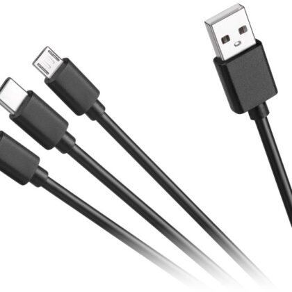 Cabo 3-EM-1 USB A Macho - LIGHTNING/microUSB/USB-C (1,2 mts)