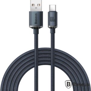 Cabo Crystal Shine USB-A Macho - USB-C Macho 100W (2 mts) - BASEUS