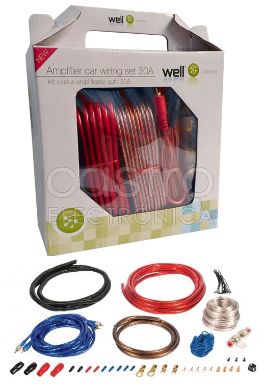 Kit de Instalação de Amplificador p/ Auto-Rádio - WELL