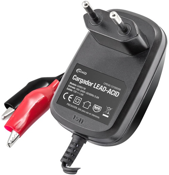 Carregador de Baterias Chumbo Automático 12VDC 1000mA - NIMO