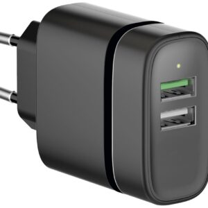 Carregador 2x USB 3,6V-6,5V / 3A 6,5V-9V / 2A 9V-12V / 1,5A - NIMO