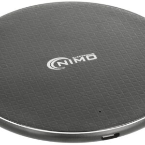 Base Carregador Qi Indução s/ Fios 10W p/ Smartphones (Preto) - NIMO