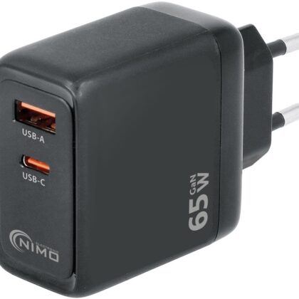 Adaptador USB-C + USB-A PD 65W GaN - NIMO