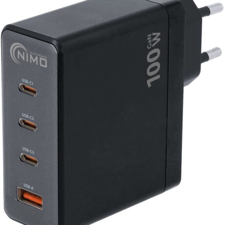 Adaptador 3x USB-C + USB-A PD 100W GaN - NIMO